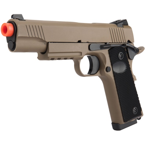 Double Bell M1911 Tactical CO2 Airsoft Pistol (High Velocity) - TAN
