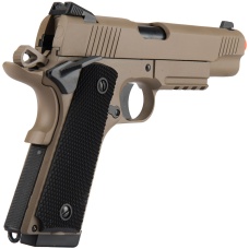 Double Bell M1911 Tactical CO2 Airsoft Pistol (High Velocity) - TAN