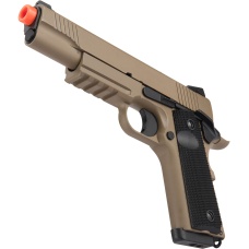 Double Bell M1911 Tactical CO2 Airsoft Pistol (High Velocity) - TAN