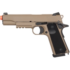 Double Bell M1911 Tactical GBB Airsoft Pistol (Low Velocity) - TAN