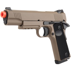 Double Bell M1911 Tactical GBB Airsoft Pistol (Low Velocity) - TAN