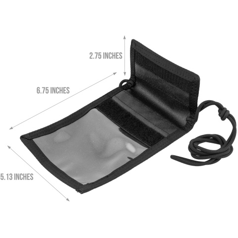 Flyye Industries Neck Identification Storage Wallet - BLACK