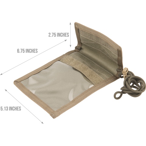 Flyye Industries Neck Identification Storage Wallet - RANGER GREEN