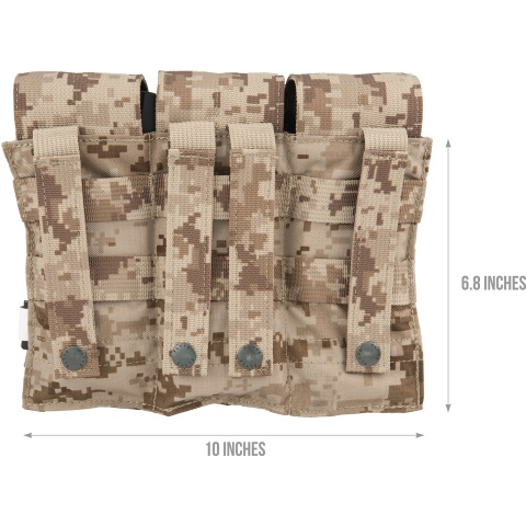 Flyye Industries 1000D Triple M4/M16 Magazine Pouch - DESERT DIGITAL