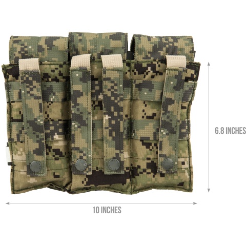 Flyye Industries 1000D Triple M4/M16 Magazine Pouch - WOODLAND DIGITAL