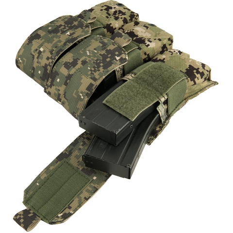Flyye Industries 1000D Triple M4/M16 Magazine Pouch - WOODLAND DIGITAL