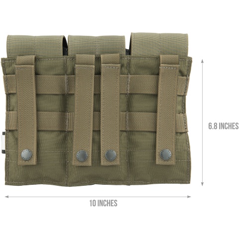 Flyye Industries 1000D Triple M4/M16 Magazine Pouch - RANGER GREEN