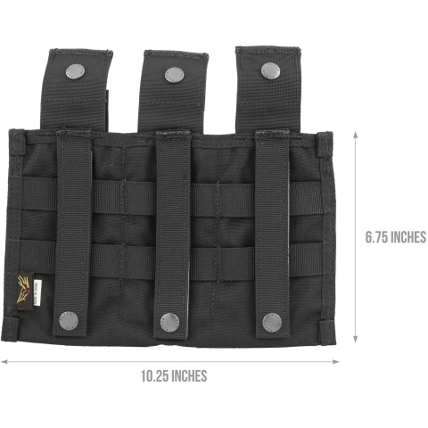Flyye Industries Snap Button Triple M4/M16 Magazine Pouch - BLACK