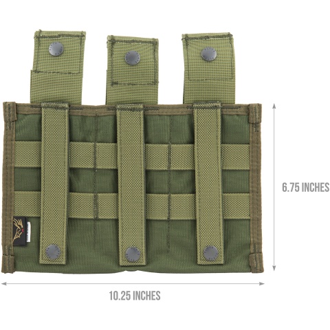 Flyye Industries Snap Button Triple M4/M16 Magazine Pouch - OD GREEN