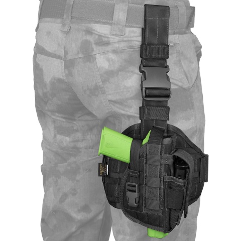 Flyye Industries Tactical Drop Leg MOLLE Pistol Holster - BLACK