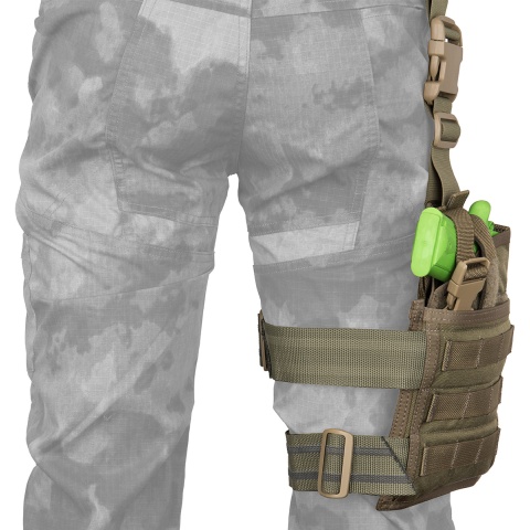 Flyye Industries SPEC-OPS MOLLE Drop Leg Pistol Holster - RANGER GREEN