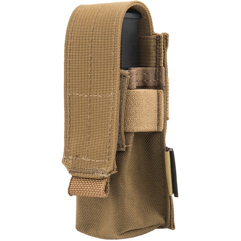 Flyye Industries MOLLE Single 9mm Pistol Magazine Pouch - COYOTE BROWN