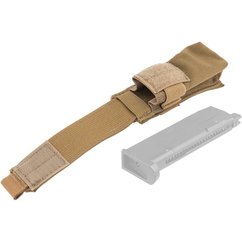 Flyye Industries MOLLE Single 9mm Pistol Magazine Pouch - COYOTE BROWN