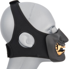 WoSport Yokai Ogre Half Face Mask w/ Soft Padding - BLACK/GOLD