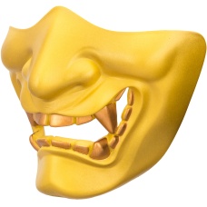 G-Force Yokai Ogre Half Face Mask w/ Soft Padding - GOLD