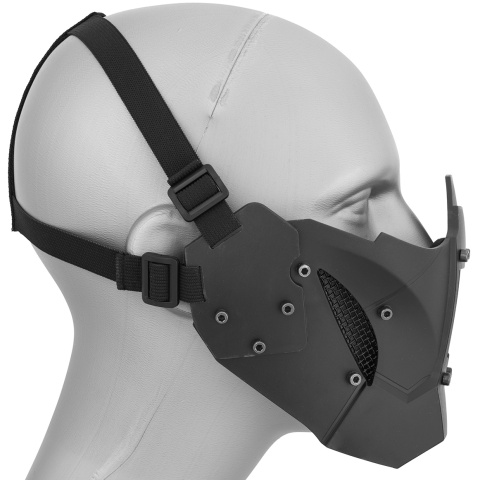 Sentinel Gears Adjustable Retro Mecha Half Face Mask - BLACK