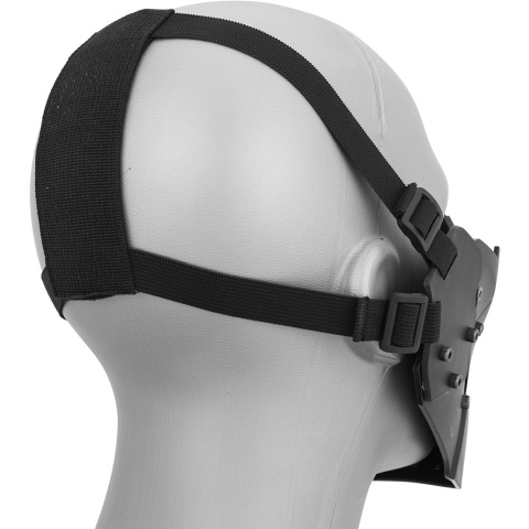 Sentinel Gears Adjustable Retro Mecha Half Face Mask - BLACK