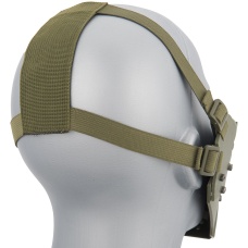 WoSport Adjustable Retro Mecha Half Face Mask - OD GREEN