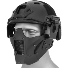 WoSport Adjustable Retro Mecha Half Face Mask - OD GREEN