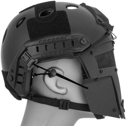 WoSport Adjustable T-Shaped Mesh Full Face Mask - BLACK