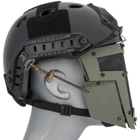 Sentinel Gears Adjustable T-Shaped Mesh Full Face Mask - OD GREEN