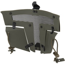 WoSport Adjustable T-Shaped Mesh Full Face Mask - OD GREEN