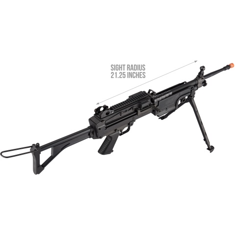 Classic Army CA249 MK-1 Airsoft LMG Rifle w/ Bipod - BLACK