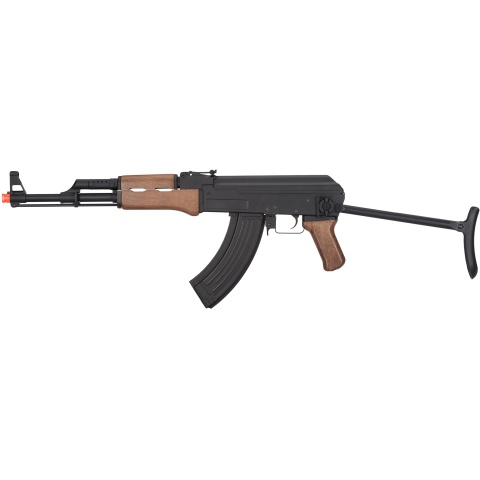 JG Full Metal AK-47 Faux Wood Metal Gearbox AEG Rifle - BLACK