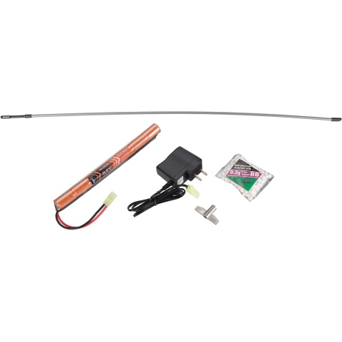 JG Full Metal AK-47 Faux Wood Metal Gearbox AEG Rifle - BLACK