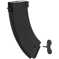 JG Full Metal AK-47 Faux Wood Metal Gearbox AEG Rifle - BLACK