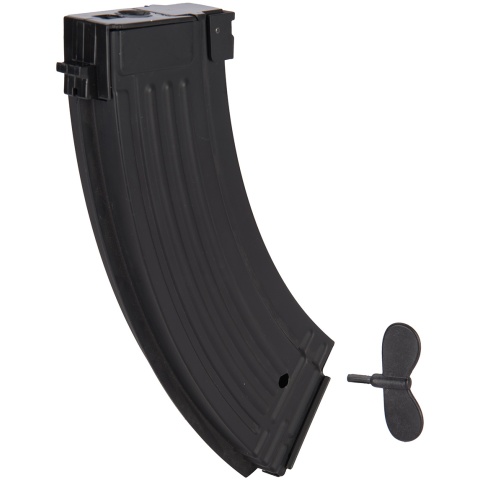 JG Full Metal AK-47 Faux Wood Metal Gearbox AEG Rifle - BLACK