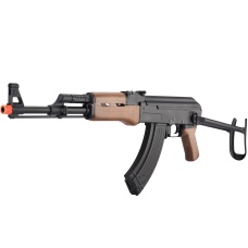 JG Full Metal AK-47 Faux Wood Metal Gearbox AEG Rifle - BLACK
