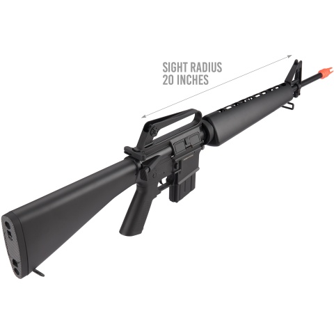 JG Full Size M16A1 Vietnam Airsoft AEG Rifle - BLACK