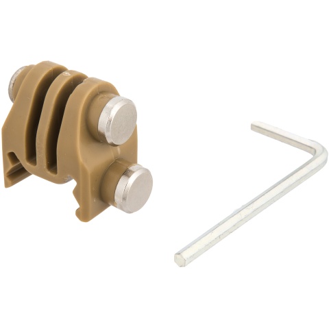 AMA Gopro Attachment for 20mm Picatinny Rails - TAN