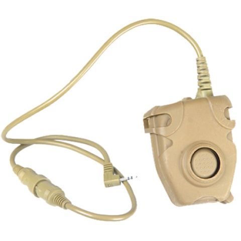 AMA Tactical Airsoft PTT Peltor U94 1-Pin for Motorola - DARK EARTH