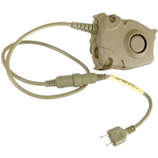 AMA Tactical Airsoft PTT Peltor U94 for ICOM/MIDLAND - DARK EARTH