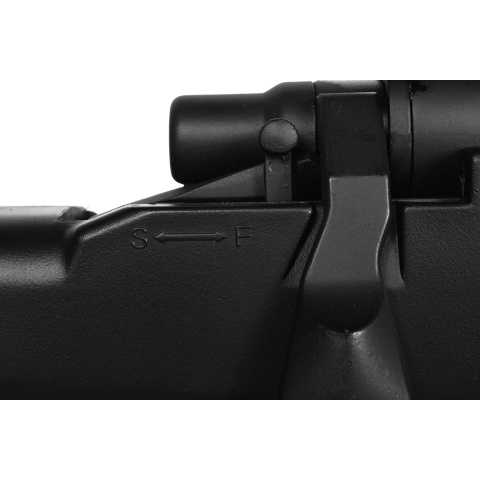 AGM MK96 Bolt Action Airsoft Sniper Rifle w/ Scope and Bipod - BLACK