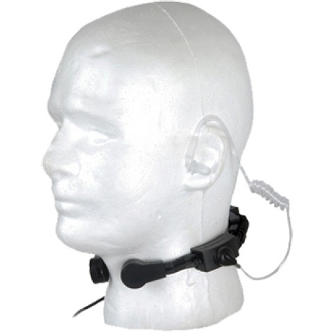 AMA Throat Mic and PTT Adapter for ICOM/MIDLAND - BLACK