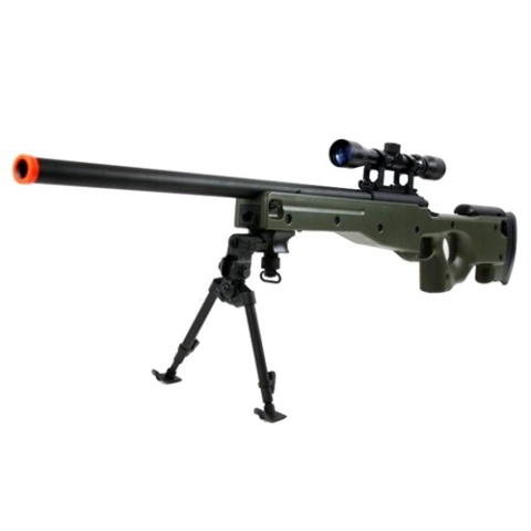 AGM MK96 Bolt Action Sniper Rifle w/ 3-9x Scope and Bipod - OD GREEN