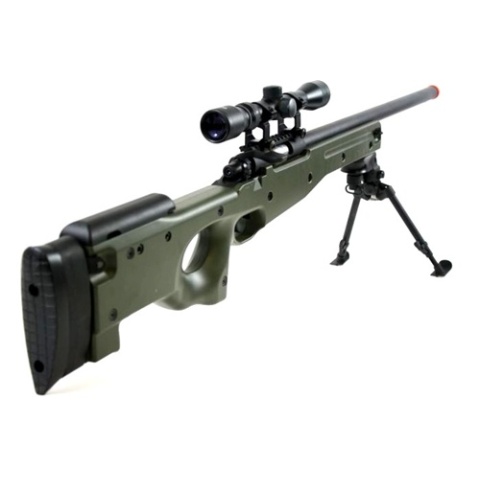 AGM MK96 Bolt Action Sniper Rifle w/ 3-9x Scope and Bipod - OD GREEN