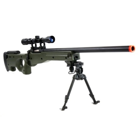 AGM MK96 Bolt Action Sniper Rifle w/ 3-9x Scope and Bipod - OD GREEN
