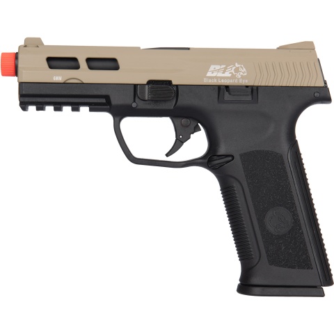 ICS XAE Adjustable Hop Up Gas Blowback Airsoft Pistol - BLACK/TAN