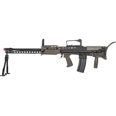 ICS L86 A2 Light Support Weapon Bullpup LSW Airsoft AEG Rifle (Color: Black / OD Green)