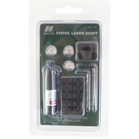 NcStar Universal Pistol Red Laser Sight - With Mounting Kit