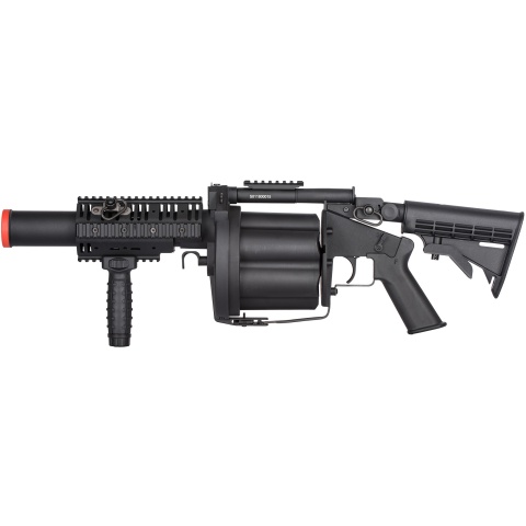 ICS MGL SB Airsoft 6-Round Revolving Grenade Launcher w/ Rail Attachment System (Color: Black)