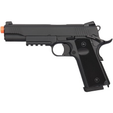 Double Bell Gas Blowback CQB 1911 Tactical Airsoft Pistol - BLACK