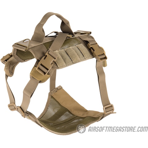 AMA Mesh Adjustable Tactical Dog Vest - TAN