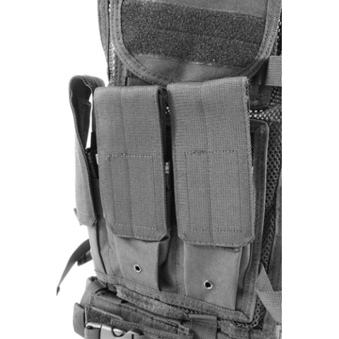 NcStar Military Cross Draw Tactical Vest w/ Integrated Holster