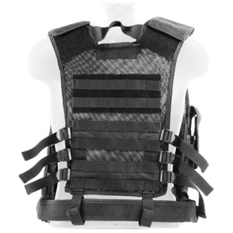 NcStar Military Cross Draw Tactical Vest w/ Integrated Holster