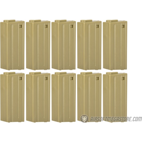 ARES 10 Pack 20 Round Low Capacity Airsoft M4/M16 Magazines - DARK EARTH